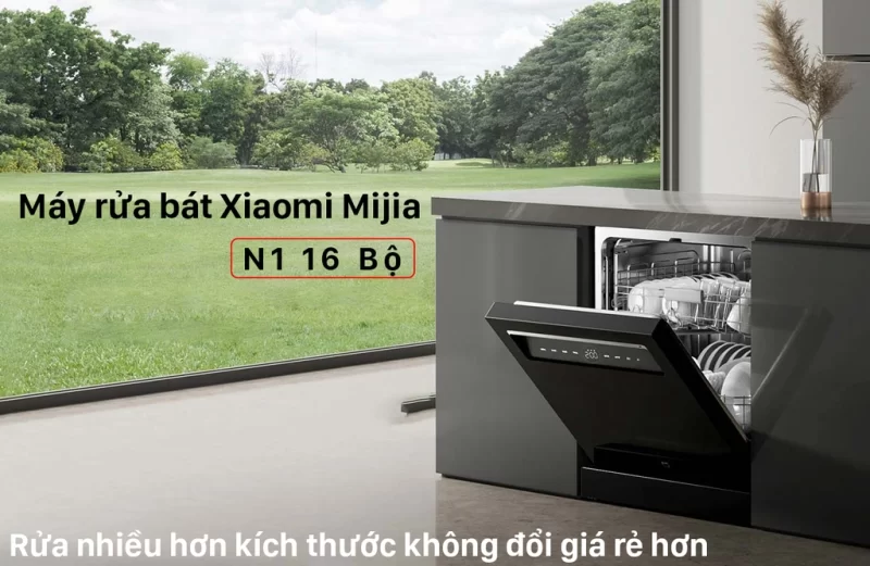 Máy rửa bát Xiaomi Mijia N1 16 bộ – Khử trùng đa năng, diện tích lớn