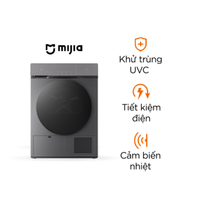 Máy sấy quần áo Xiaomi Mijia 102S Titanium – – công suất lớn 10kg, khử trùng UVC, sấy bơm nhiệt heat pump