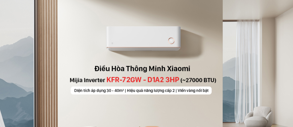 Không Gian Thoáng Mát – Điều Hòa Xiaomi D1A2 3HP Với Công Suất 1050m³/h & Điều Khiển Qua App!