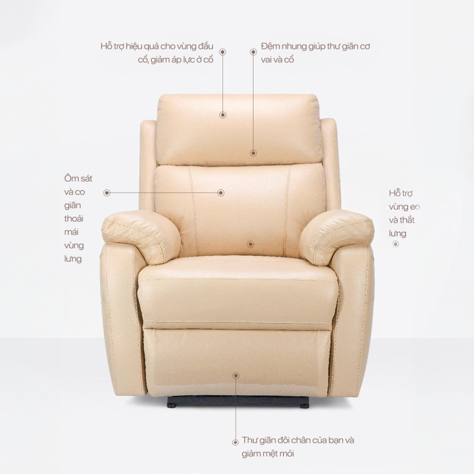 Sofa Điện Xiaomi 8H Youran1 – Thư Giãn Tuyệt Đối: Công Nghệ Điều Chỉnh Chính Xác & Hệ Thống Hỗ Trợ Đẳng Cấp