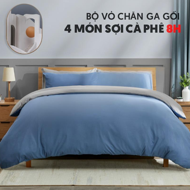Công Nghệ Sợi Cà Phê Nay Đã Có Trong Bộ Vỏ Chăn Ga Gối 4 Món Xiaomi 8H JK