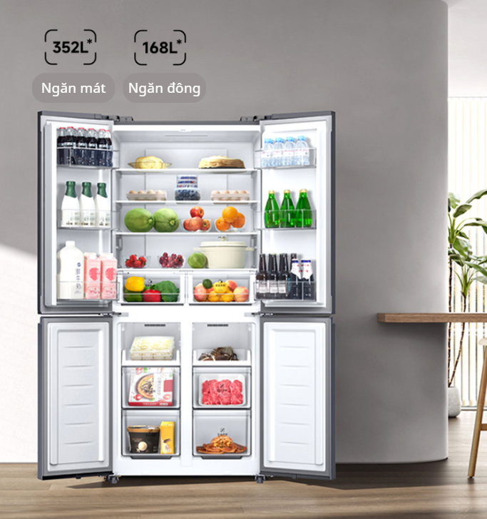 Tủ Lạnh Xiaomi Mijia 520L 4 Cánh: "Gã Khổng Lồ" Lưu Trữ Với Công Nghệ Bảo Quản Chuẩn 5 Sao