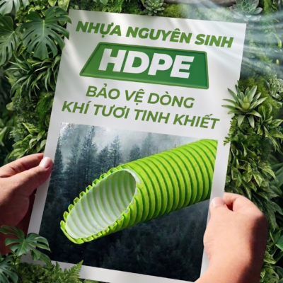 Ống Gió HDPE NGUYÊN SINH – DN75, DN110, DN160, DN200