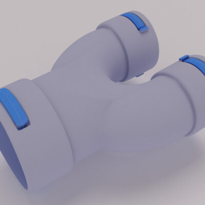 Tee Chia Gió Chữ U – DN110/75/75 – DN160/100/100