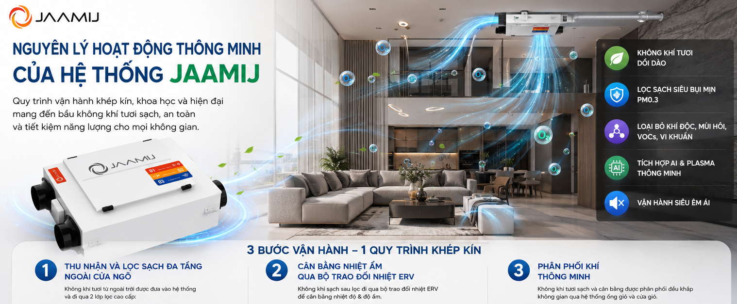 Hệ Thống Cấp Khí Tươi JaamiJ: Tiêu Chuẩn Sống Sạch Đẳng Cấp Cho Biệt Thự Triệu Đô