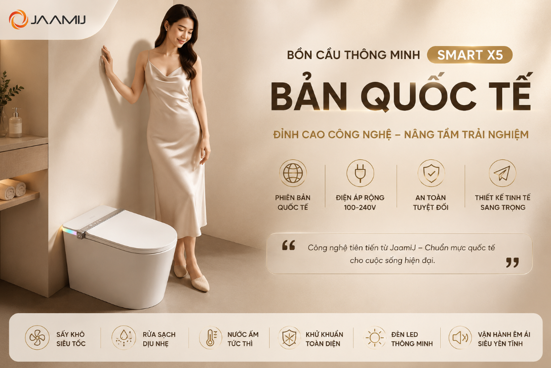 Vì Sao JaamiJ Smart X5 Được Xem Là Điểm Nhấn Sang Trọng Cho Phòng Tắm Hiện Đại?