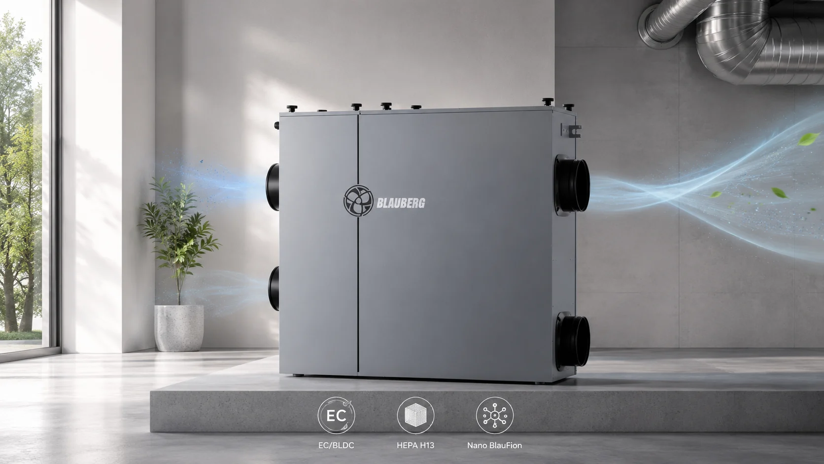 Blauberg Komfort GLA động cơ EC Nano BlauFion
