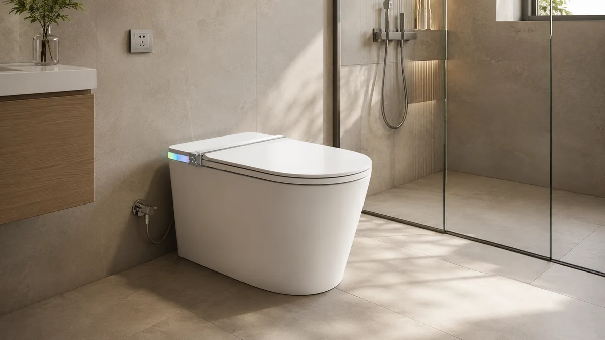 Cấp điện an toàn cho bồn cầu smart có nắp che chống nước