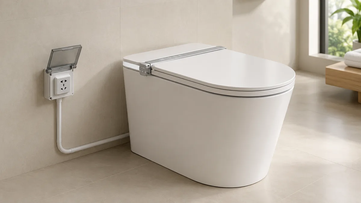 Kiểm tra điện nước trước khi lắp bồn cầu smart Jaamij Smart X5