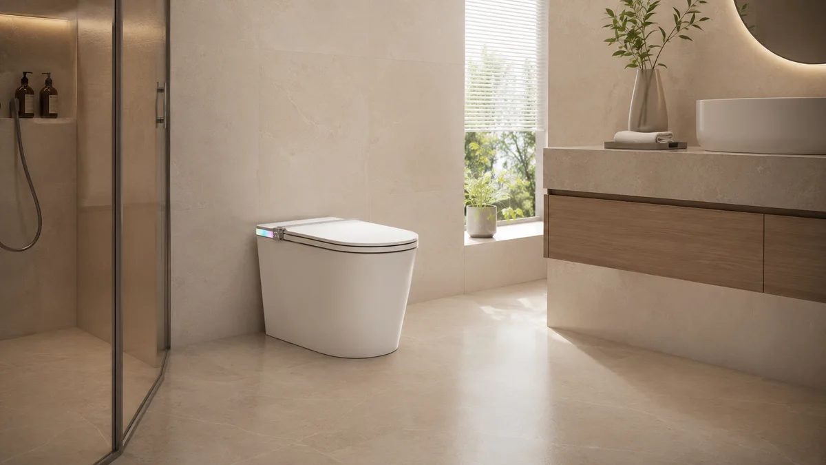 Chọn bồn cầu smart theo diện tích phòng tắm nhỏ