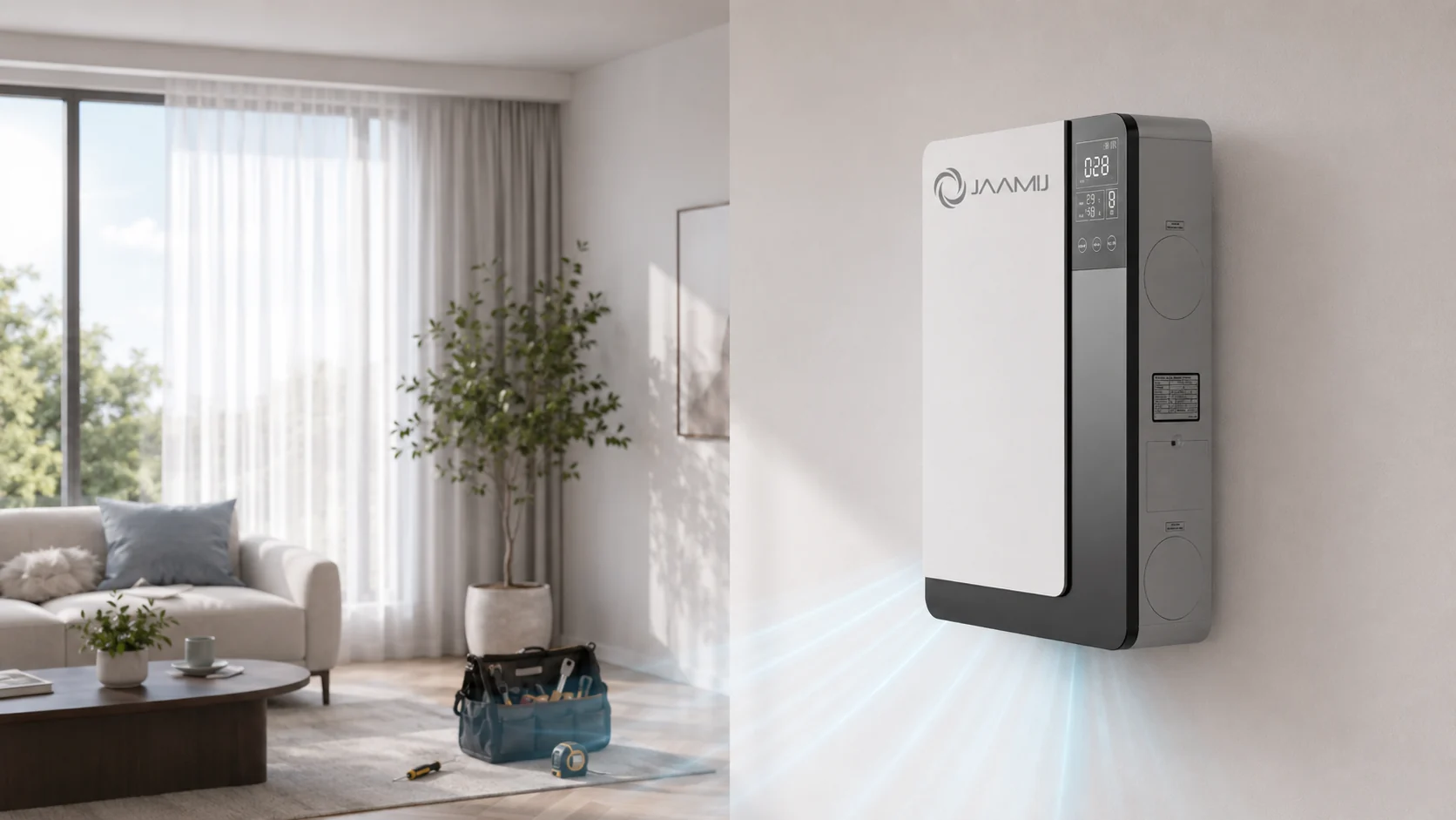 Máy cấp khí tươi treo tường lắp gọn từng phòng
