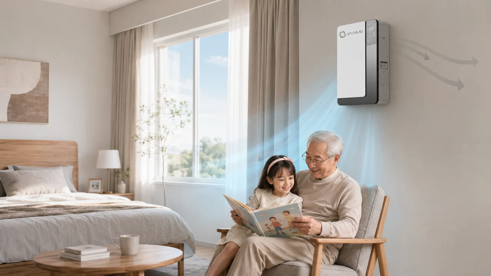 Ba màng lọc HEPA H13 trên máy cấp khí tươi treo tường JaamiJ ERV-B150 Pro