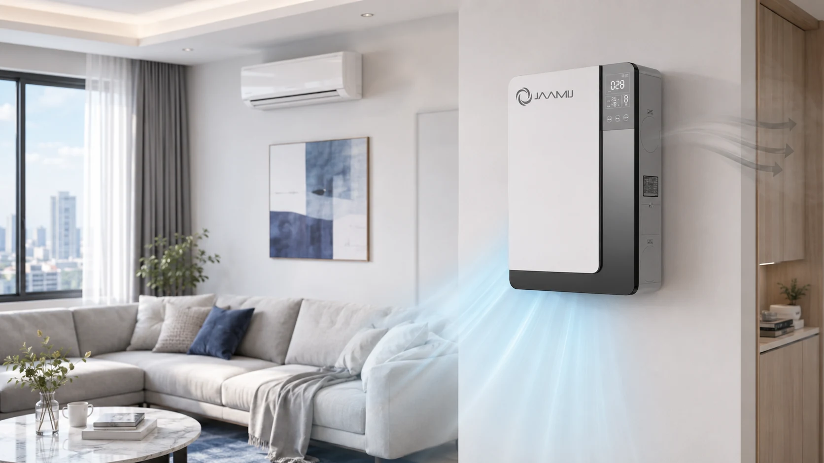 Máy JaamiJ ERV-B150 Pro cấp khí tươi cho căn hộ chung cư đang ở
