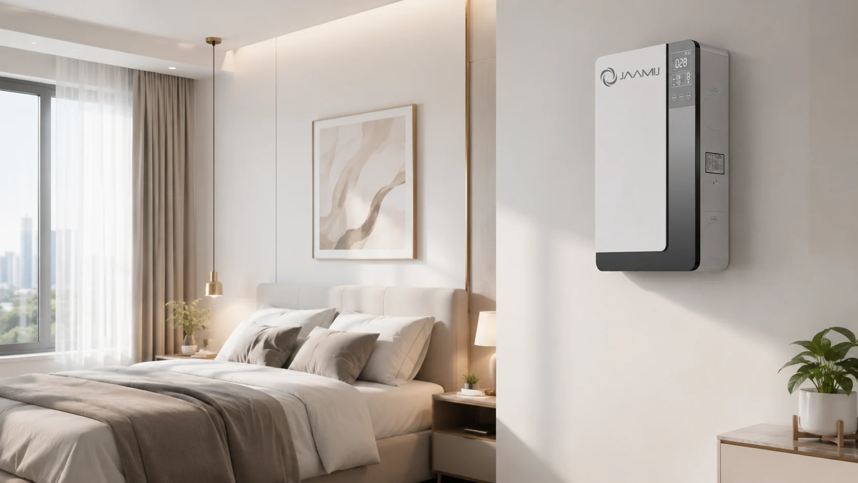 Máy cấp khí tươi treo tường cải thiện không khí phòng có trẻ nhỏ và người già