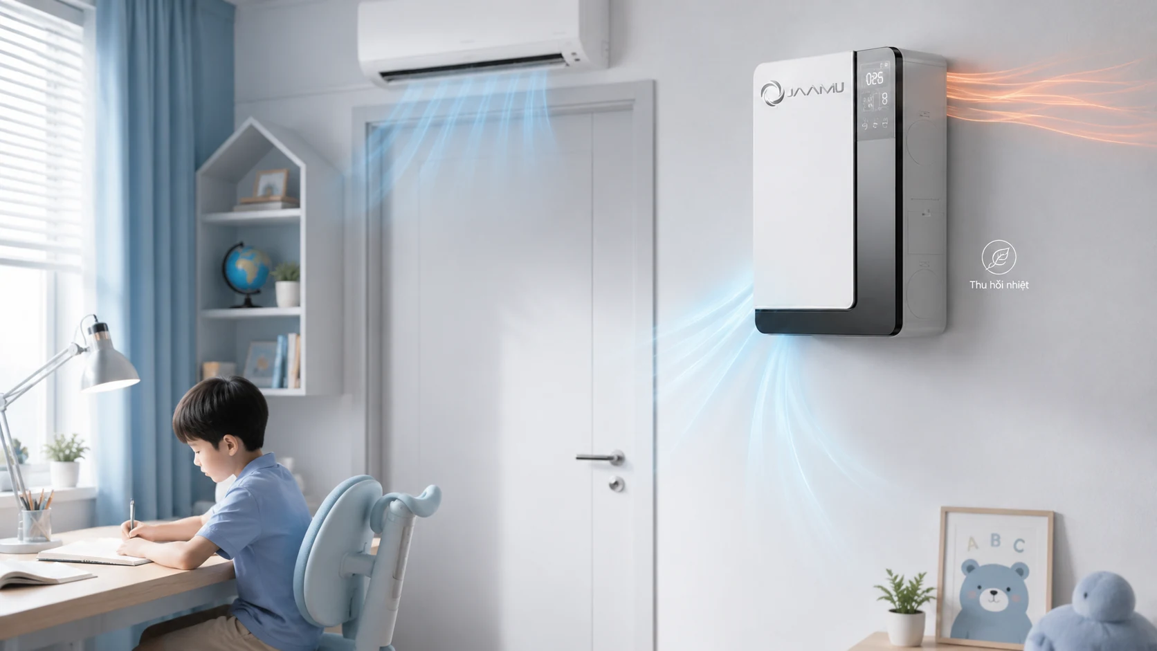 Lõi thu hồi nhiệt Enthalpy JaamiJ ERV-B150 Pro dùng cùng điều hòa phòng học