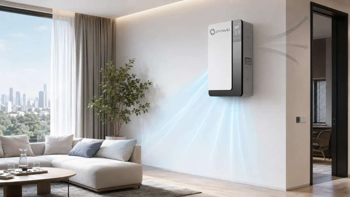 Máy cấp khí tươi treo tường JaamiJ ERV-B150 Pro cho nhà đã hoàn thiện