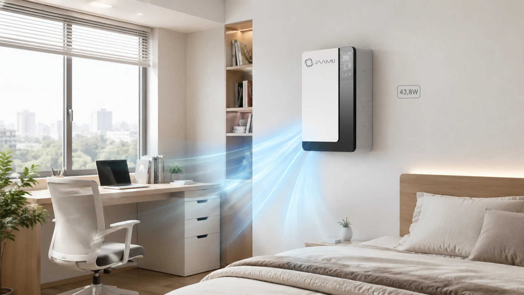 Máy cấp khí tươi treo tường JaamiJ ERV-B150 Pro 43,8W