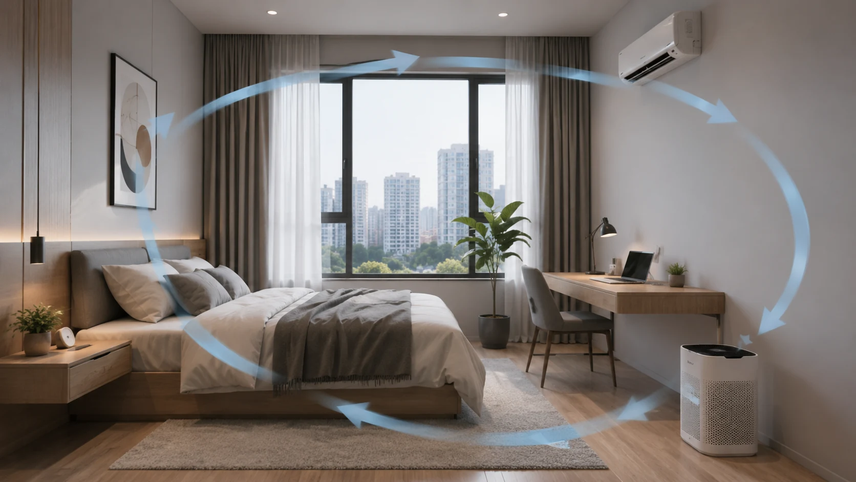 Máy lọc không khí không đưa khí cũ CO2 ra ngoài