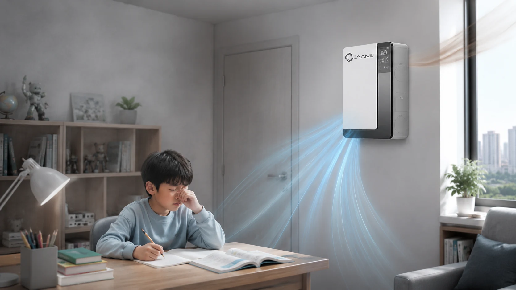 Phòng học kín cần máy cấp khí tươi để giảm cảm giác bí