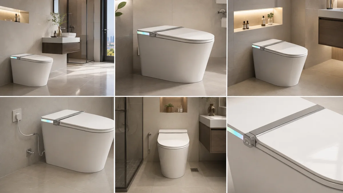 Thiết kế bồn cầu thông minh Jaamij Smart X5 nhìn từ góc nghiêng