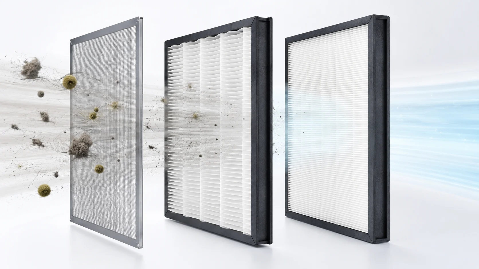 Bộ lọc G4 HEPA H13 cho máy cấp khí tươi lọc bụi mịn