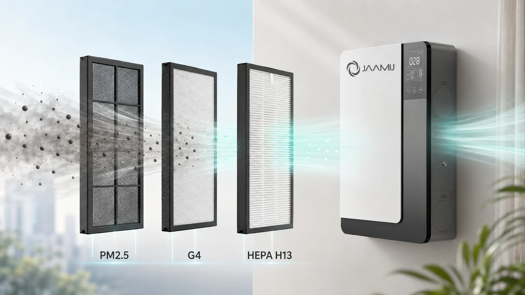 Bộ lọc PM2.5 HEPA H13 của JaamiJ ERV-B150 Pro
