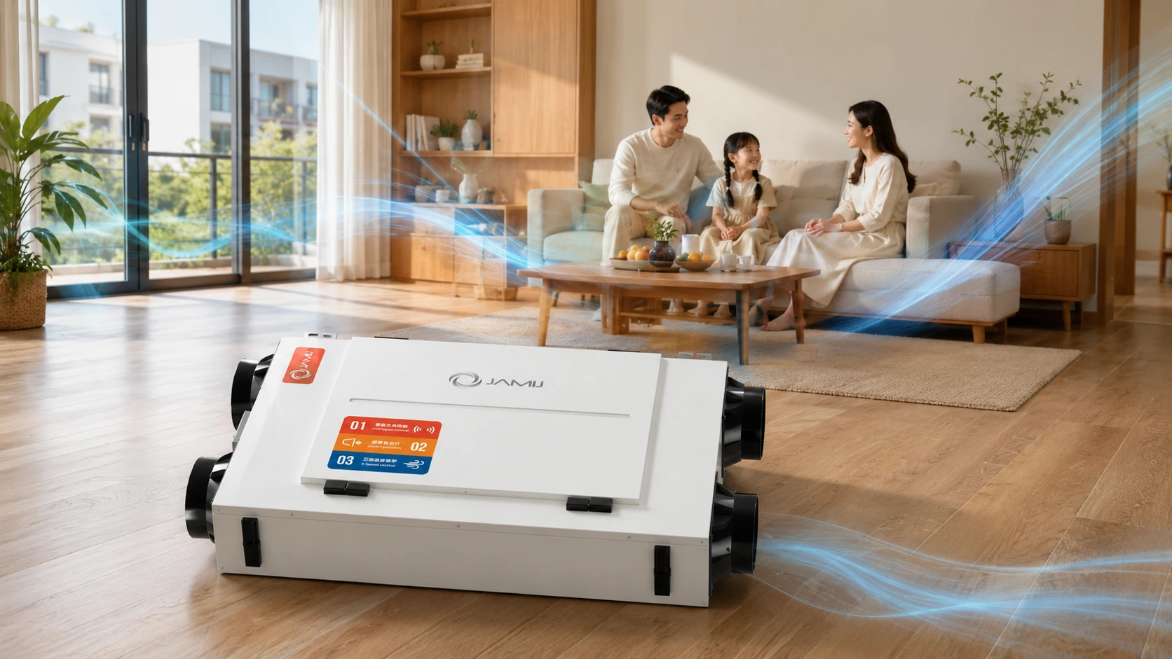 Máy cấp khí tươi JamiJ cho nhà kín hiện đại