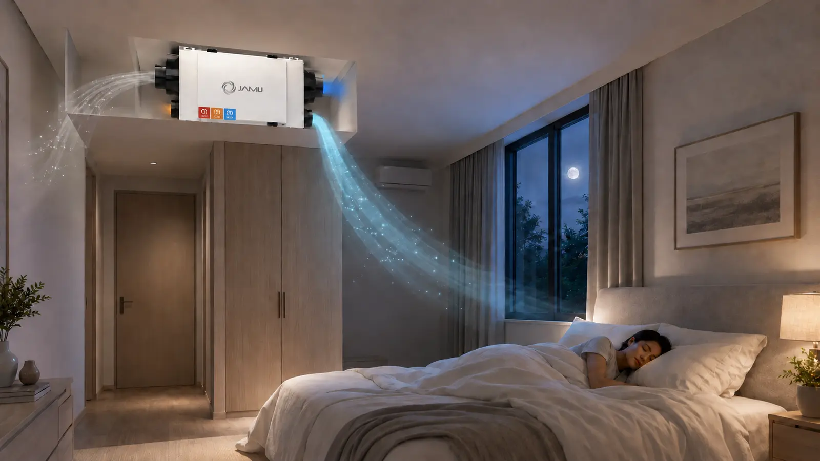 Máy cấp khí tươi thu hồi nhiệt cho phòng ngủ