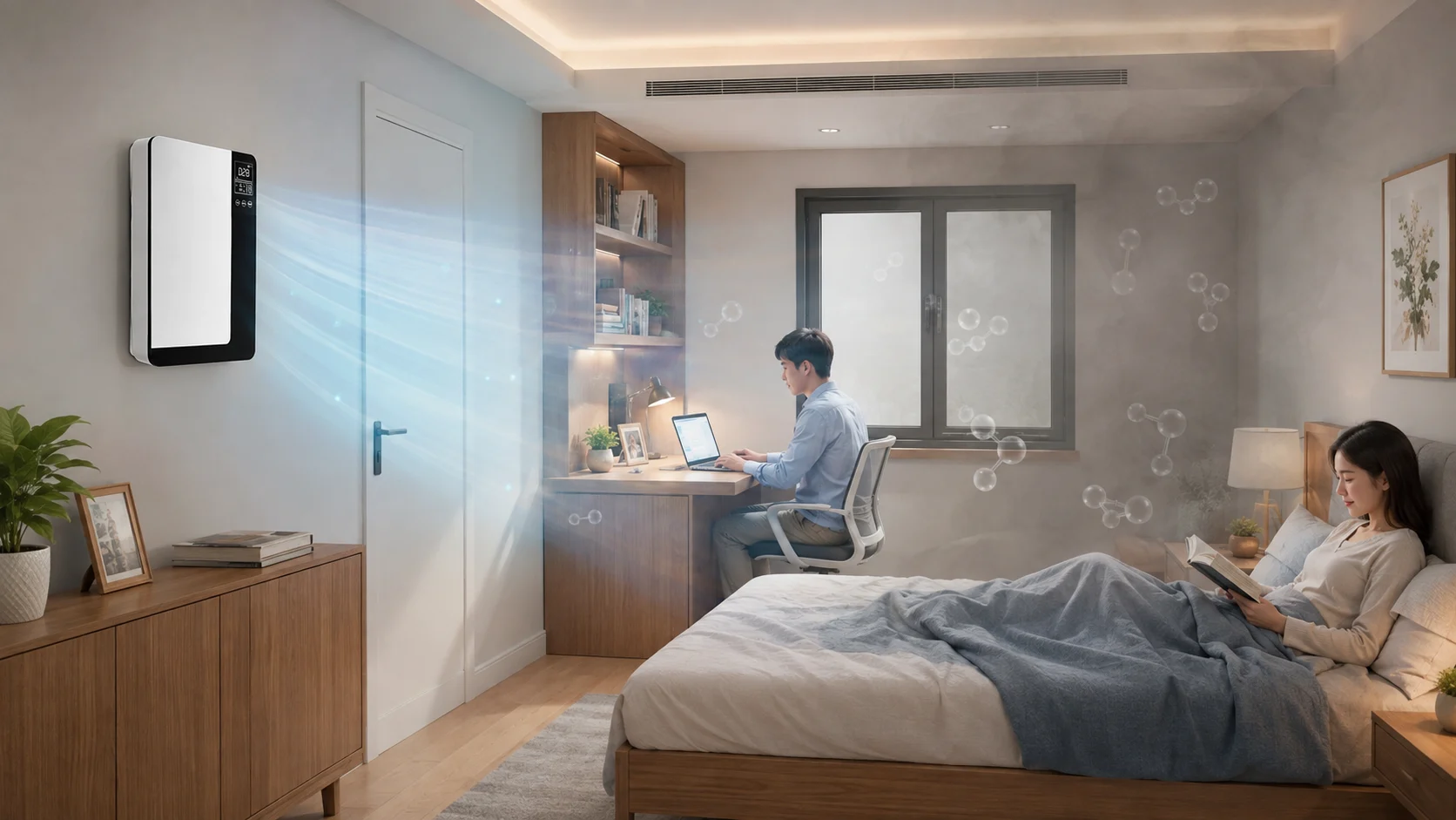 Nhà kín cần máy cấp khí tươi gia đình để giảm bí bách
