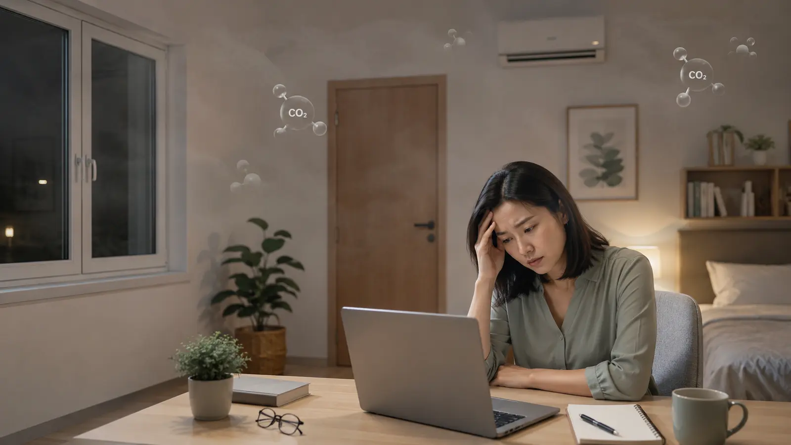 Nhà kín dùng điều hòa dễ thiếu khí tươi
