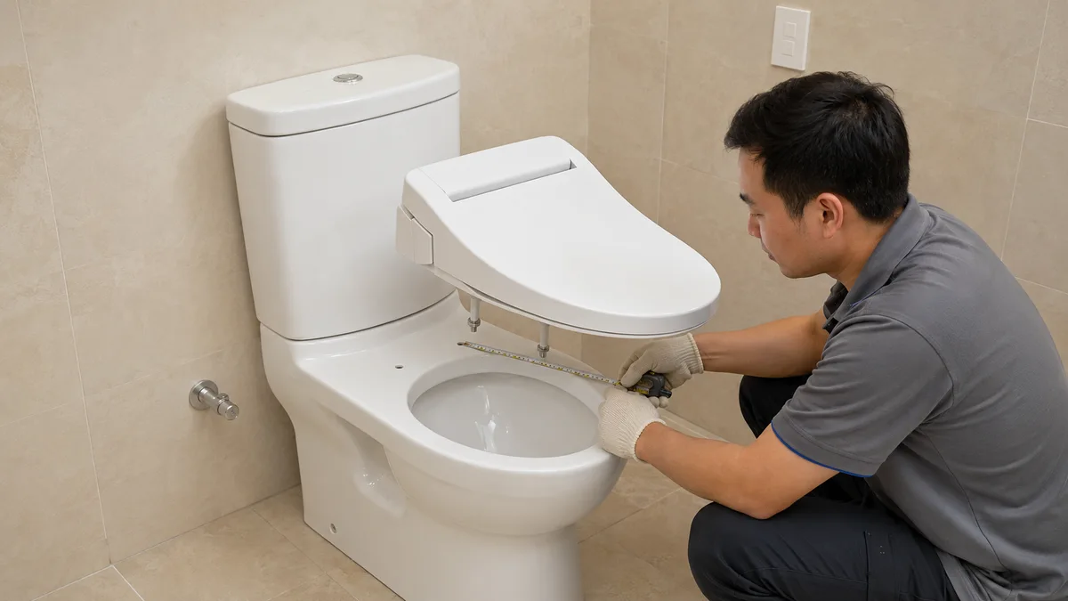 nắp bồn cầu thông minh thay cho bồn cầu cũ