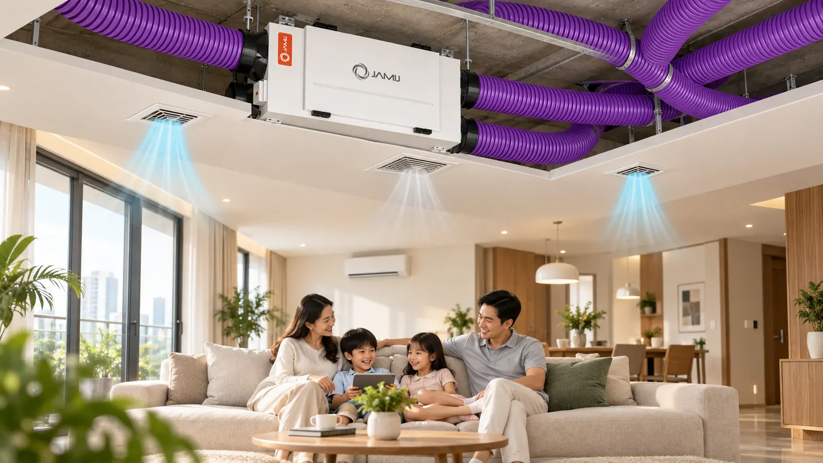 Phòng kín cần được cấp khí tươi bằng hệ thống ERV trung tâm